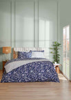 Σετ Σεντόνια ΑΙΓΑΙΟΝ Paradise Floral 100% Βαμβάκι 160X200+35 Floral-Sea-Blue